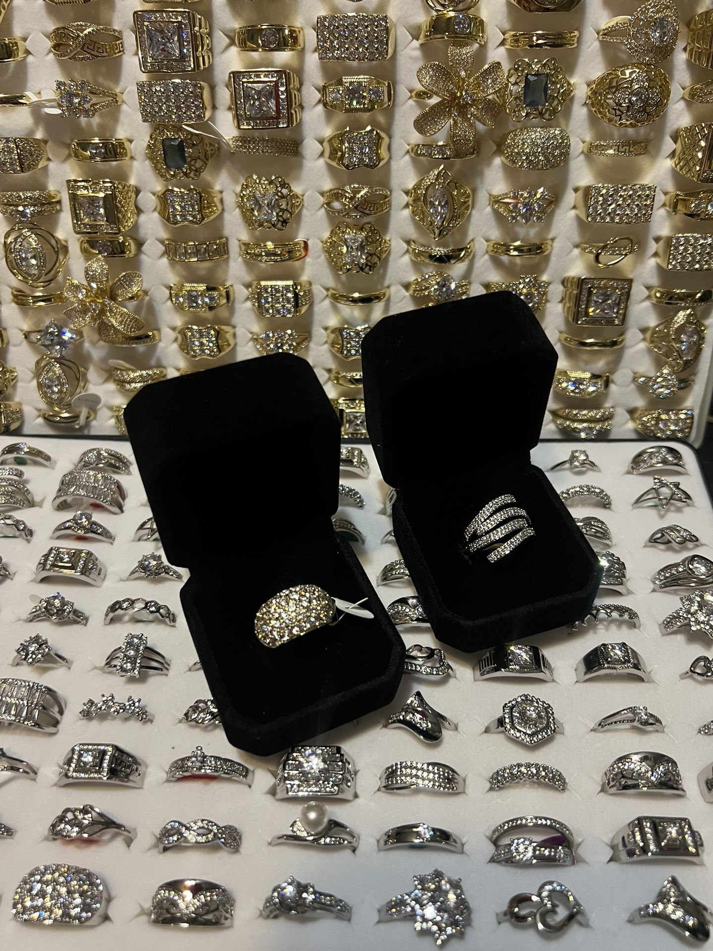 14K XP gold laminated rings