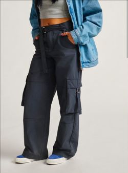 Vans High Rise Cobra Cargo Pants Asphalt Grey Size 28
