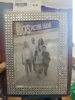Photo frame jeweled with acrylic crystals 3x5"