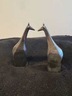 Silverplate Giraffe Paperweights