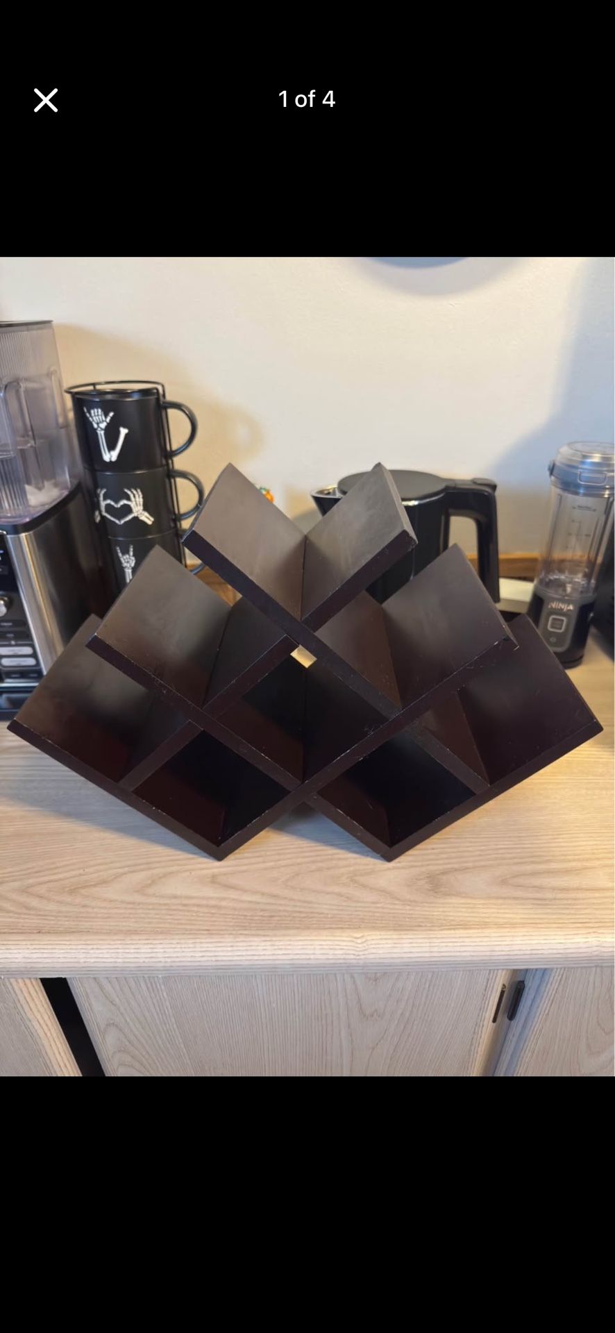 Small wooden wine rack