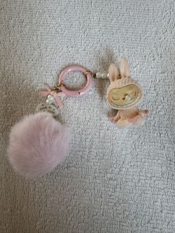 Pink Labubu Keychain