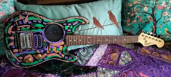 Rare 2007 Fender PR 755 Squier Mini Player custom electric guitar