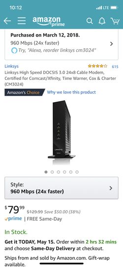 DOCSIS 3.0 Cable Modem BRAND NEW!