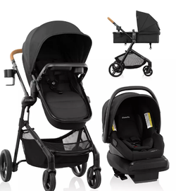 Evenflo Pivot Modular Travel System with LiteMax Infant Car Seat with Anti-Rebound