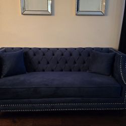 Blue sofas