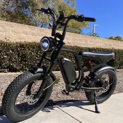 (2000W Peak)1500W Electric Scrambler Ebike, 20ah, 35mph, 25-60 Mile Range 🔐FREE HEAVY DUTY 4FT CHAIN LOCK w/Ebike Purchase