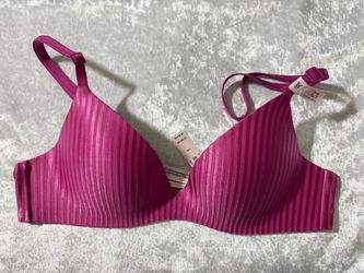 Victoria's Secret Pink Ribbed Wireless Bra Size 32A