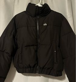 Black Cropped Puffer Jacket