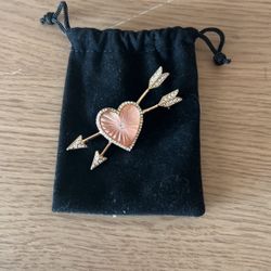 Heart & Two Arrows Brooch