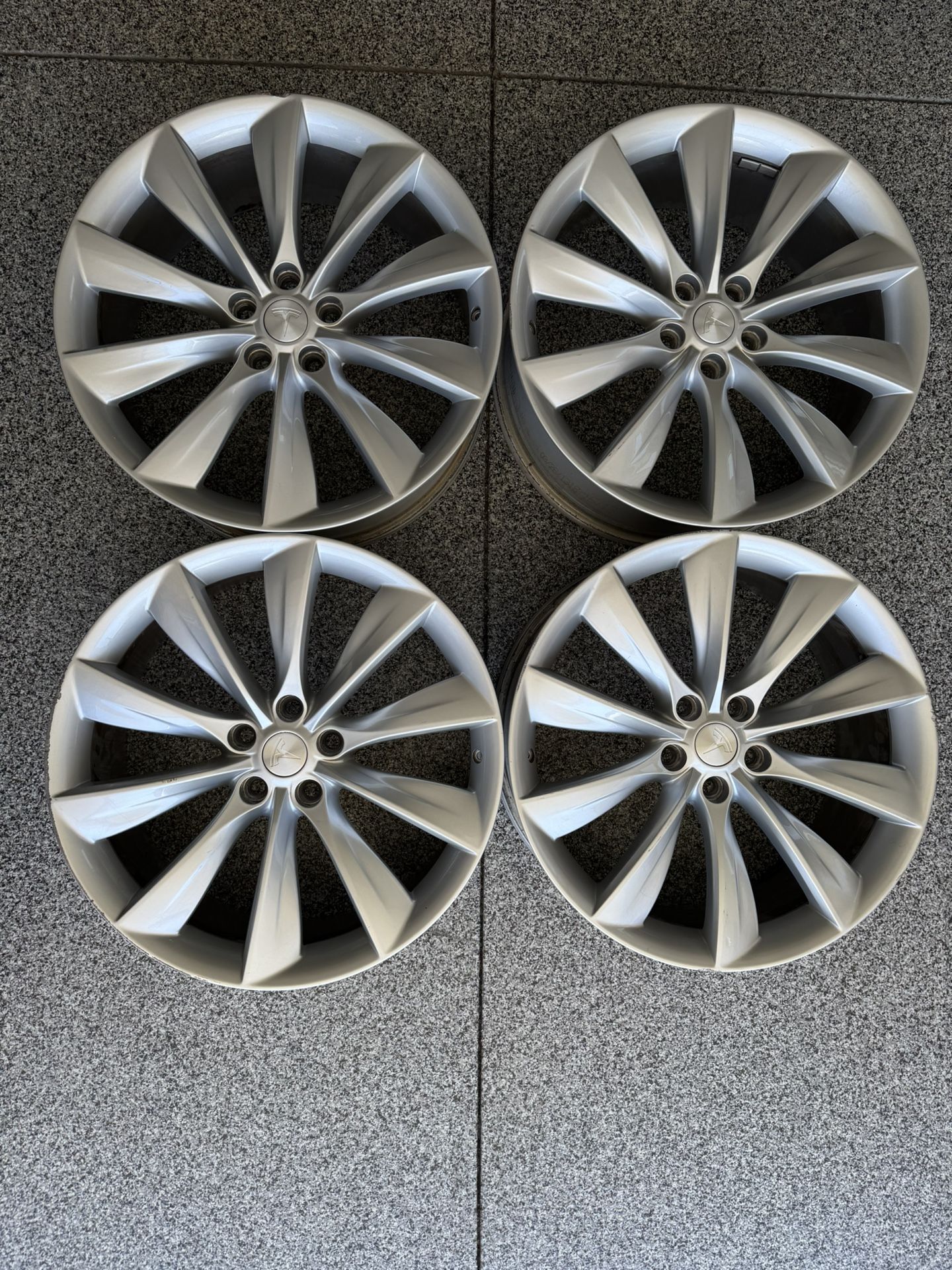 4 Factory Tesla Model S OEM 21” Turbine wheels / rims / set