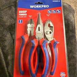 WORKPRO   3 piece pliers set
