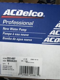 New Water pump in the box