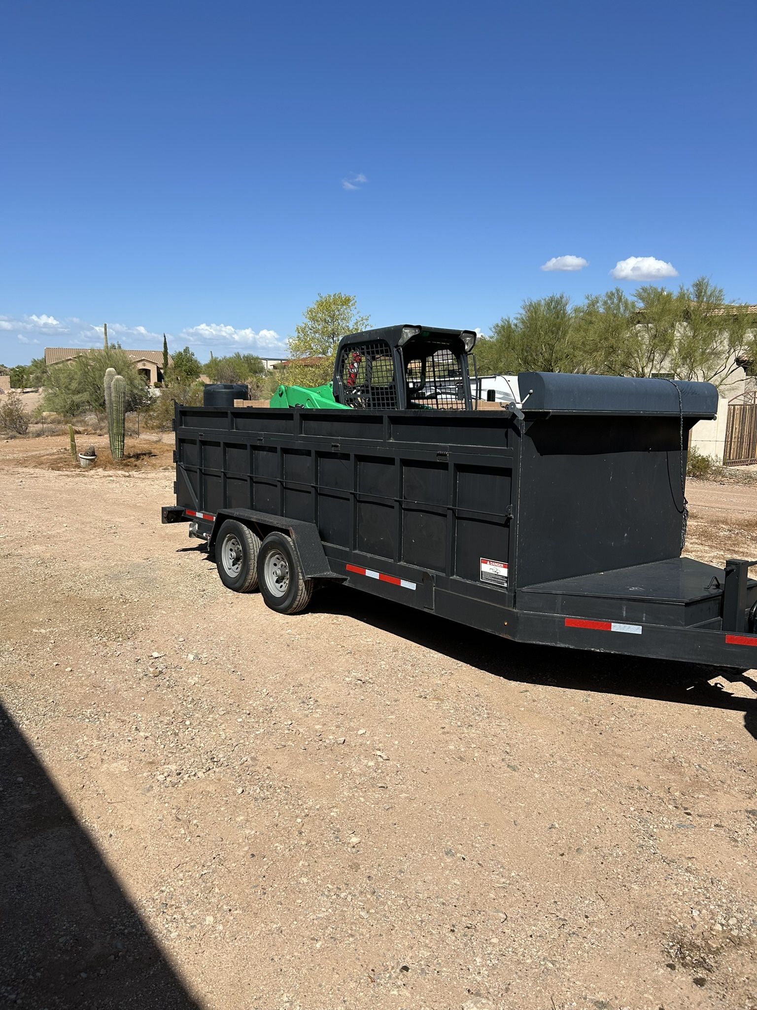 Dump Trailer And Bobcat