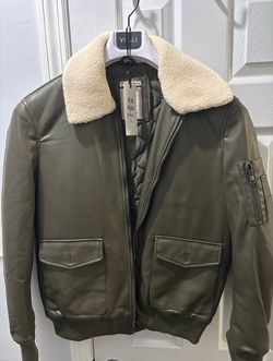Robert Phillipe Olive Green Bomber Jacket