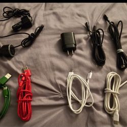Lot Of Android Usb Charger Block Charger Cables