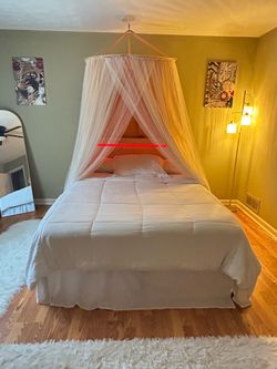 Queen Bed Frame & Headboard w/ Mattress Included