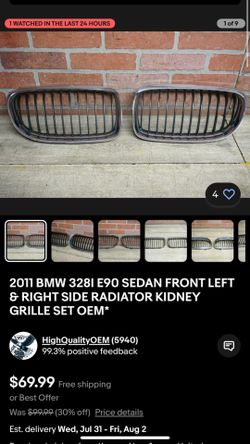 BMW Front Grill & Rain Guards