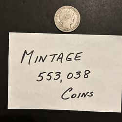 Coins - 1904S Barber Half Dollar - Only 553,038 Minted - San Francisco
