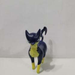 Blue And Yellow Cat Mini Pokemon Figurine - 1.5 Inches