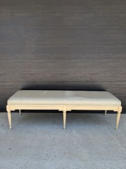 Vintage French Provincial Upholstered Bench