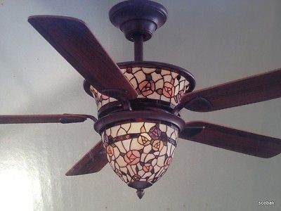 Vintage Hampton Bay Victorian Rose Ceiling Fan And Lights 