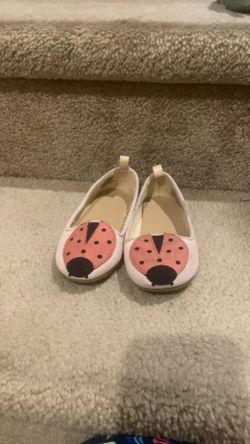 Girls Flats Ladybug Shoes Size 7