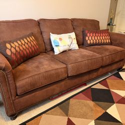 Microsuede sofa and Loveseat