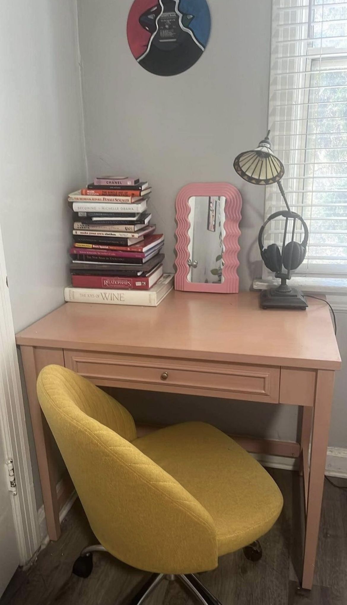 Pink Desk/Vanity Chair 