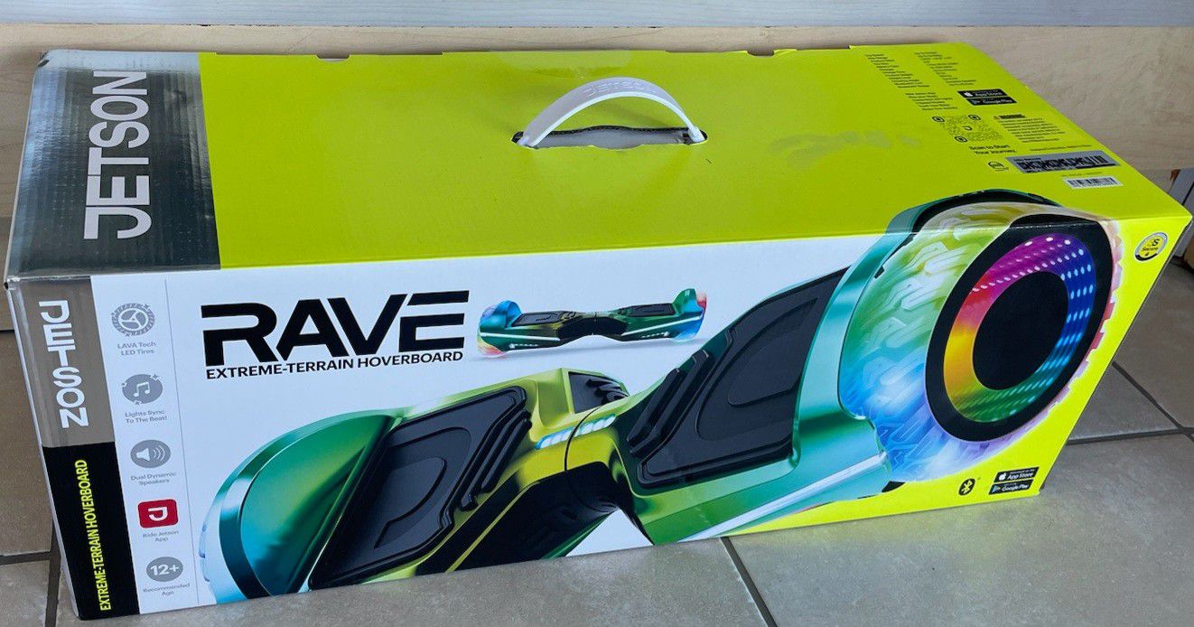 Jetson Rave Extreme-Terrain Hoverboard W/Charger & Manual