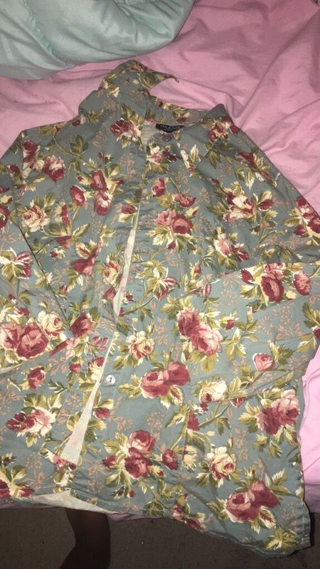 Medium floral button down