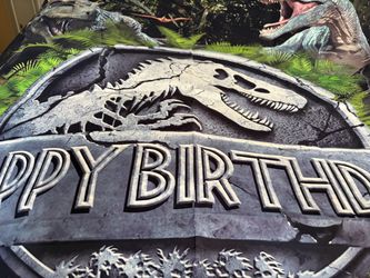 Jurassic birthday banner