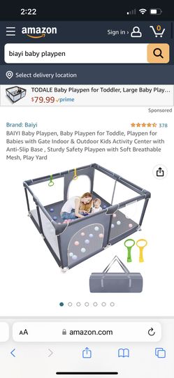 Baby Playpen Grey  New In Box 