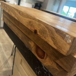 3 Wooden floating Shelves