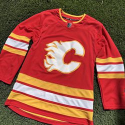 Adidas Calgary Flames NHL Jersey Red Mens Size 46 Small 