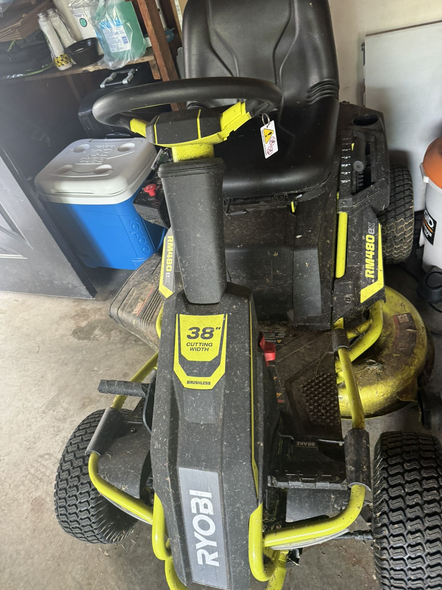 Ryobi RM480EX Electric Riding Lawn Mower