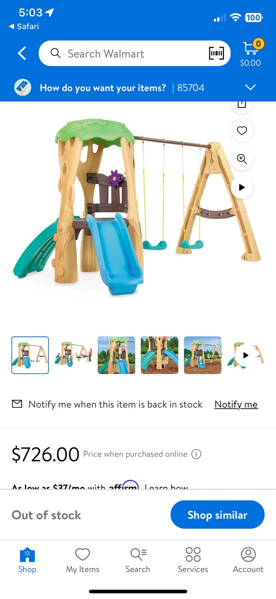 Little Tykes Plastic Tree House Swing And Slide