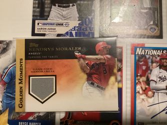 Topps Baseball Relic Card Kendrys Morales Angels  Game used memorabilia authentic 