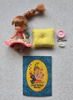 Mattel Liddle Kiddles Muffet Middle Doll And Storybook 1960’s 