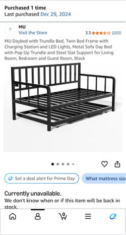 Twin day bed & mattress