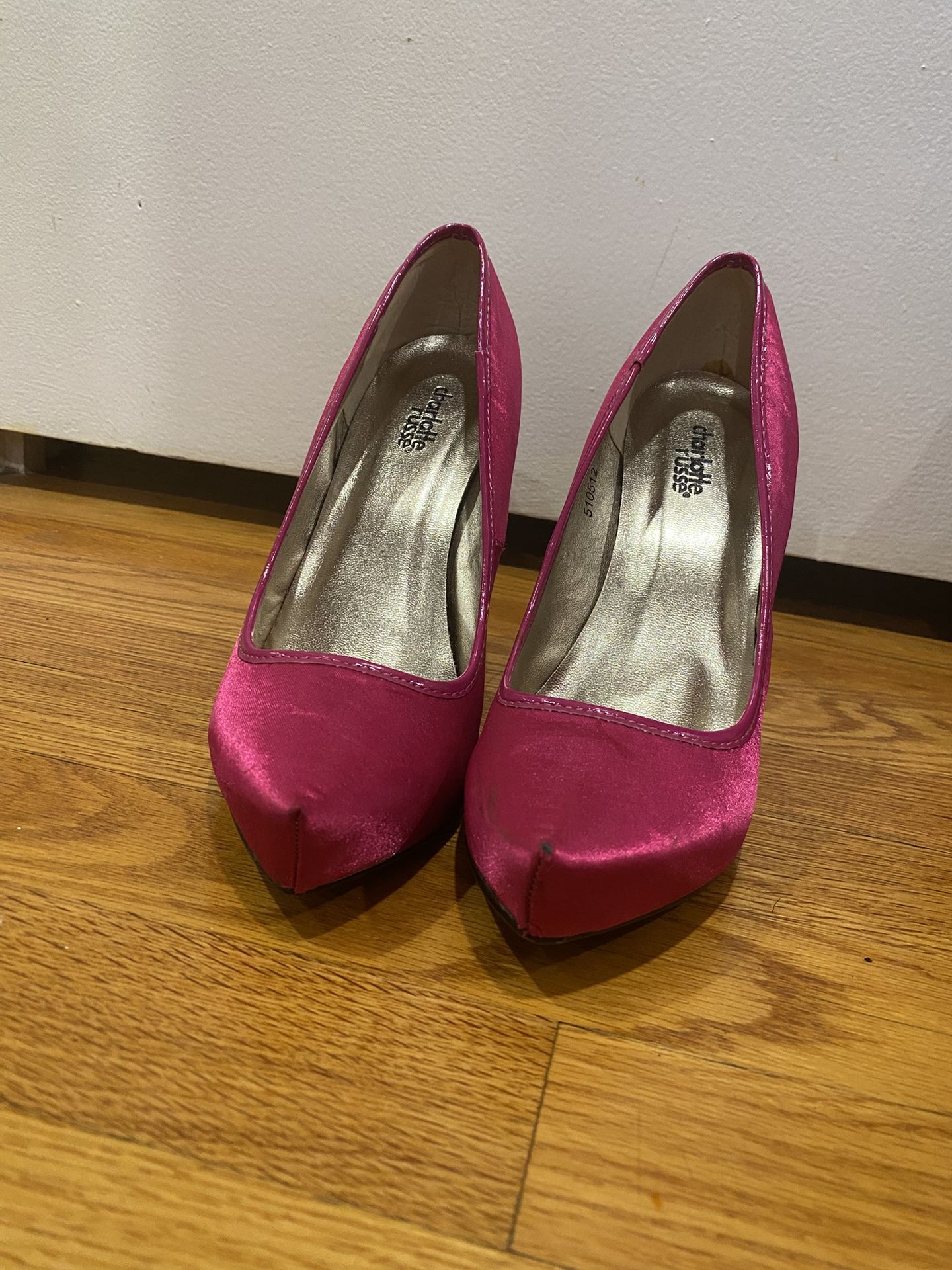Charlotte Russe Y2K Pink Suede Heels