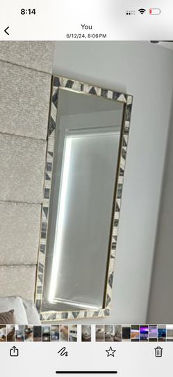 Long Mirror In Marble 