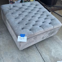 Large Grey Ottoman