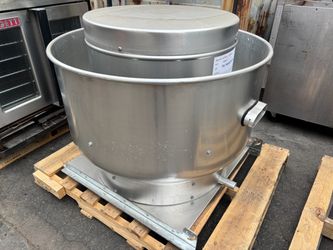 Roof Exhaust Fan 2 HP Accutemp Commercial restaurant kitchen hood with grease drain