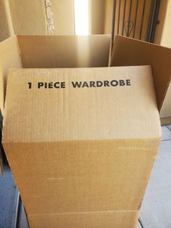 Cardboard Wardrobe Box, 20x18x46, Great Value!