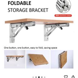 Folding Shelf Brackets - 14 Inch Heavy Duty