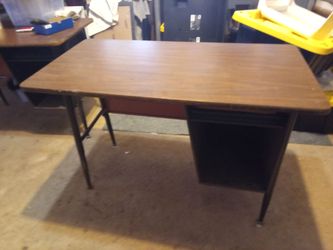 School desks, set of two with chairs.