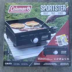 Coleman Sportster Tabletop 17 inch Griddle, Black New Grill BBQ