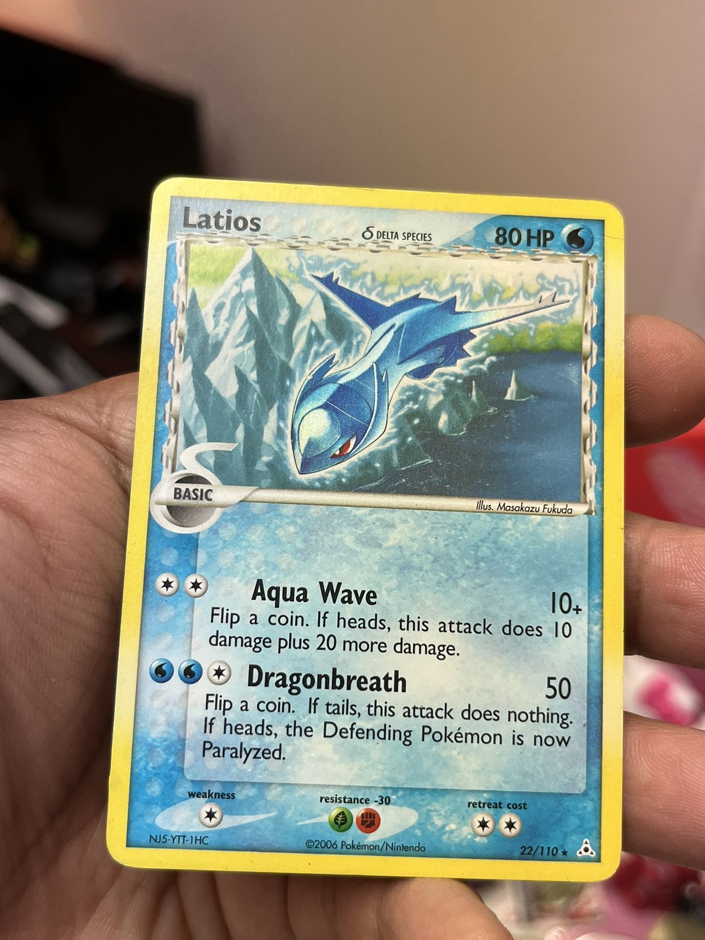 Pokemon TCG Latios 22/110 EX Holon Phantoms Floodrush Theme Deck exclusive MP