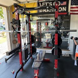 Vesta Fitness PRO SERIES Ultimate Half Rack Functional Trainer w/Smith Machine Bar | 320lb Stack | Gym Equipment | Fitness | Commercial | Squat Rack 